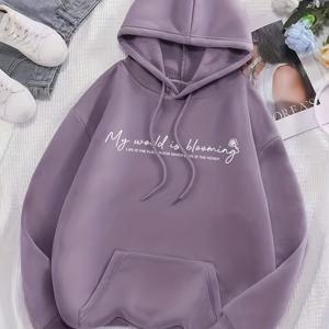 TEMU 겨울용 포켓이 있는 후드 자켓 - 솔리드 컬러 오버사이즈 코트, H라인 실루엣 스웨터, 가을/겨울용, 캐주얼, 헬스장, 드레스 아래 코트와 호환 가능한 세탁기 사용 가능한 아우터웨어