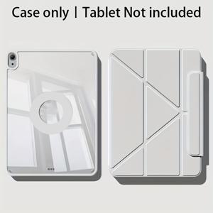 TEMU 아이패드 에어 11 에어4/.9 마그네틱 케이스, 아이패드 프로 11인치 미니6/.2 9/8/7세대용 360° 회전 탈착식 백 케이스