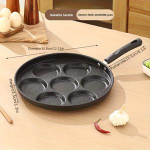 TEMU 1개 7-in-1 인덕션 호환 주철 프라이팬, 논스틱 표면 - 7-in-1 조리 기능 (굽기, 볶기, 튀기기, 그릴, 베이킹, 끓이기, 찜) | 균일한 열 분배 & 인덕션 기술 | 현대 주방을 위한 내구성 있는 주철 구조 | 인덕션 쿡탑과 호환 가능 | 쉬운 세척 & 스크래치 방지 | 오믈렛, 버거, 스테이크, 치킨 등에 이상적