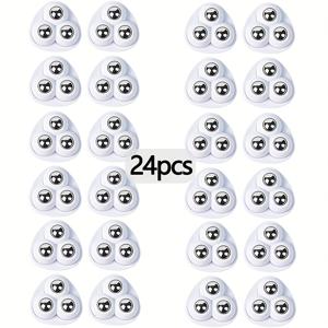 TEMU 24개 자체 접착식 회전 휠, DIY 프로젝트용, 내구성 강한 스핀 베어링, 부드러운 360° 회전, 캐비닛, 가구, 소형 차량용 컴팩트 이동식 발 - 쉬운 설치, 나사/접착제 불필요 (사용에 이상적)