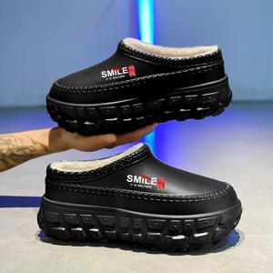 TEMU 남성용 겨울 따뜻한 슬립온 클로그 - 두꺼운 플랫폼 밑창, 아이스, 눈물, 추위에 적합한 헤비듀티 스노우 부츠 - 하루 종일 편안한 착용 (끈 없음) - 야외, 캐주얼, 일상용