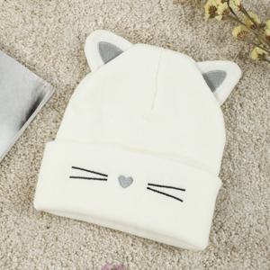 TEMU 1pc 여성용 겨울 따뜻한 귀여운 동물 귀 스트레치 니트 모자