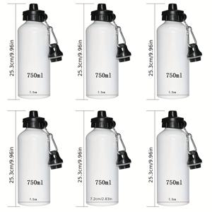 TEMU 하이킹을 위한 6개/몫 750ml 승화 공백 물병 알루미늄 승화 병