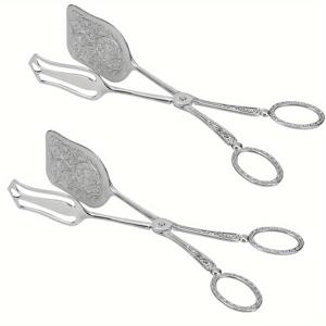 TEMU 빈티지 빵집게 2개 세트 - 샐러드, 케이크, 뷔페, 바베큐, 스무디, 설탕, 그릴, 애피타이저용 주방 도구