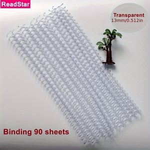 TEMU 10 개/몫 ReadStar 30 링 3/8inch(9.5mm) 피치 컬러 플라스틱 느슨한 잎 Sprial 바인딩 링 A4 A5 B5 책 바인더 용 PVC 코일 바인딩 코일