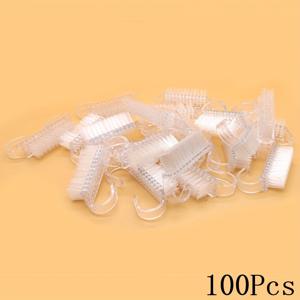 TEMU 100개 세트 아크릴 네일 브러시, 네일 아트 매니큐어 페디큐어 브러시, 부드러운 먼지 제거 네일 브러시 파일 도구