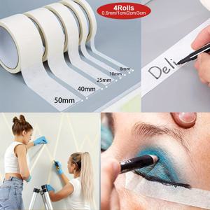TEMU 4롤 다용도 페인팅 마스킹 테이프 - 화가용 테이프, 글씨 쓸 수 있는 아트 페인팅 DIY 테이프, 가정, 그림, 사무실, 학교 문구, 공예용 0.23/0.39/0.79/1.18인치*61.56피트