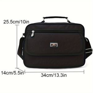 TEMU 남성용 옥스포드 천 크로스바디 백, 대용량 숄더백, 오버사이즈 휴대용 공구 가방 (다중 포켓), 내구성 우수.