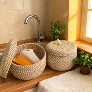 TEMU 1개/2개 덮개형 계란 바구니, 속옷 및 잡화 보관 바구니, 침실, 주방 및 거실용 수납함, 바구니, 통 & 가정 정리용 용기