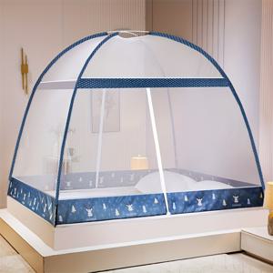 TEMU 1개 몽골식 요르트 모기장 | 빠른 설치, 360° 보호, 넓은 공간 만화 디자인, 침실, 홈 데코, 먼지 방지에 적합 - 학생, 가정용으로 적합