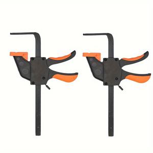 TEMU 2개 300mm 퀵 릴리스 F 클립 트랙쏘우 클램프 트랙 클립 압력 플레이트 데스크탑 홀 테이블 클립 가이드 레일 목공 도구용