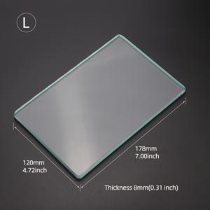 TEMU 가죽공예용 유리 패드 - 8mm 두께, DIY 연마 및 공예용 둥근 모서리 강화 유리