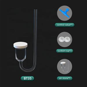 TEMU 수족관용 나노 분사 에어 리파이너 | 저소음 버블 스톤 산소 헤드, 아크릴 재질, 자동 작동, 배터리 없음