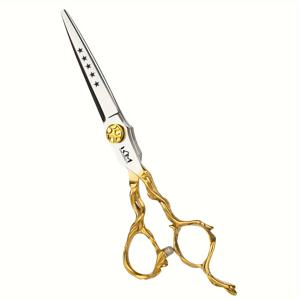 TEMU 티넘라 6.5인치 반신골든 살롱 전문 헤어 클리퍼 - 스테인레스 스틸 블레이드, 인간공학적 오른손 그립, 경량 및 내구성, 남성 및 여성 헤어디저, 가정용, 블레이드, 헤어 커팅 도구, 전문 헤어 도구, 세련된 헤어 도구, 고품질 가위, 스타일리시 헤어 커팅, 텍스처링 가위, 전문 헤어 커팅