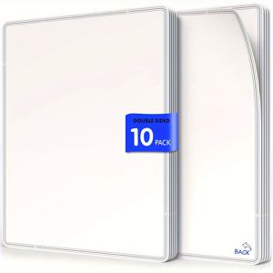 TEMU 10개입 8x12인치 소형 화이트보드 시트 - 어린이용 양면 드라이 이레이즈 보드, 교사 및 홈스쿨용 - 휴대용 재사용 가능한 자석 미니 화이트보드 무장착 디자인, 교육 도구 | 양면 보드 | 내구성 있는 화이트보드 시트