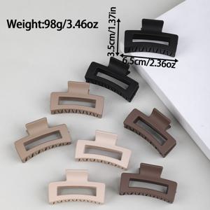 TEMU 커피 색상의 8개 헤어 그랩 클립, 일상용 다용도 강력 그랩 클립, 미끄럼 방지 여성용 헤어 액세서리