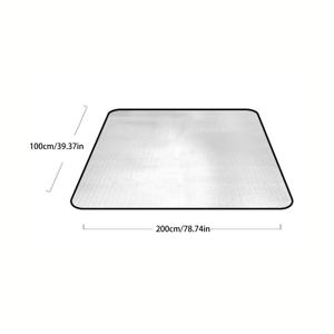 TEMU 사계절용 고품질 및 단열 캠핑 매트 1개 - 78인치 대형 내구성 알루미늄 호일 & EPE 패브릭, 휴대 가능한 접이식 야외 피크닉 매트, 방습 쉬운 세척 손세탁 가능, 다양한 크기 캠핑, 소풍, 휴일에 적합
