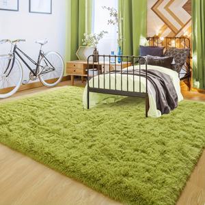 TEMU 거실용 그린 소프트 플러피 매트, 침실 바닥 매트, 홈 데코 매트, 소파 옆, 베드사이드, 베이 윈도우, 신발 교환 벤치 등에 적합, 크리스마스, 발렌타인데이, 춘절 등을 위한 축제 분위기 러그|소파|게임