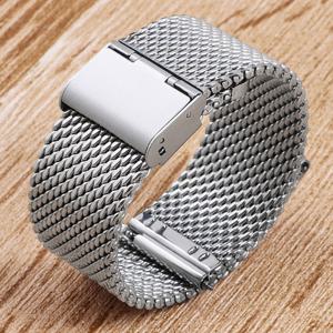 TEMU 1.0 밀라니즈 메쉬 루프 스테인리스 스틸 시계 밴드 팔찌 18mm 20mm 22mm 팔찌 3mm 두께 스트랩 DW 오메가용