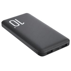 TEMU 5V2A-10000Mah 고용량 파워 뱅크, 비즈니스 스타일, 휴대용 디자인, 2개의 USB 출력 및 1개의 Type-C 입력을 갖춘 고용량 파워 뱅크입니다.|보조배터리