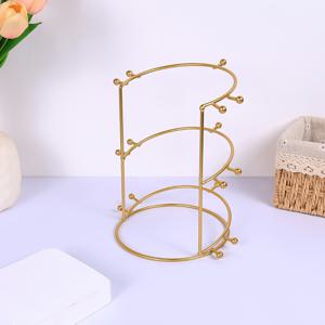 TEMU 3단 골든 크라운 디스플레이 스탠드, 속이 빈 철 합금 신부 티아라 쇼케이스, 영화, 사진 촬영, 보관, 웨딩 장식용 불사조 왕관 소품, 발렌타인데이, 설날, 라마단에 적합