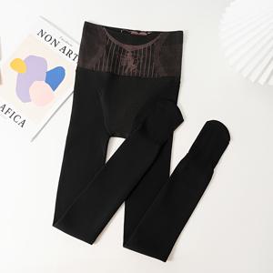 TEMU 여성용 하이웨이스트 터미 컨트롤 쉐이프웨어 팬티스타킹, 우아한 엉덩이 리프팅 메쉬 양말, 안티 스내그 니트 원단, 폴리아마이드 75% 스판덱스 25%, 단색, 손세탁, 290gsm