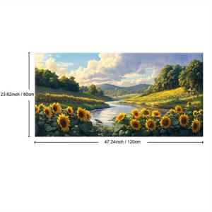 TEMU 1pc 러스티 우드 프레임 풍경 캔버스 아트 프린트, 물감 스타일 벽 장식, 클래식 현대 레트로 포스터, 실내 실외 미적 아트워크, 거실, 침실, 욕실, 계절 봄 & 겨울 테마