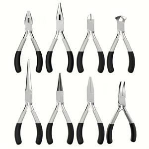 TEMU 8개 미니 플라이어 세트, 와이어 커터, 니들노즈 플라이어, 주얼리 플라이어 등 다기능 핸드 도구 포함, 주얼리 제작, 케이블 절단, 가전제품 수리, DIY 액세서리 및 장식용 아이템 만들기에 적합