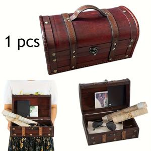 TEMU 24cm/30cm 빈티지 스타일 주얼리 보관함 1개입. 보물, 장신구 및 기타 작은 물품을 정리하고 보관하기에 완벽합니다.