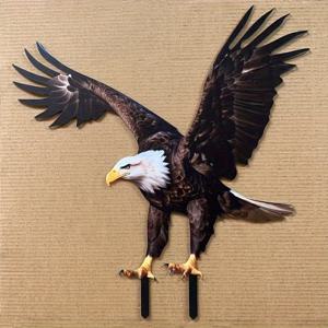 TEMU 2D 플랫, 위엄 있는 독수리 정원 스테이크 - 현실적인 날아다니는 날개 야외 장식, 할로윈용 헤비듀티 잔디 예술, 마당, 파티오 - 쉬운 지상 설치, 전기 필요 없음, 내구성 있는 플라스틱 구조, 휴일 디스플레이, 예술적 디자인, 오래가는 장식품, 장식 피규어, 휴일 쇼퍼