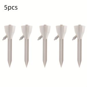 TEMU 5pcs 자동 식물 수분 스파 세트, 조절 가능한 흐름 방수 관개 키트, 실내 및 정원 식물용, 표준 유럽 및 미국 스레드 병에 맞춰집니다, 배터리가 필요하지 않습니다, 효율적인 수분 시스템|조절 가능한 흐름 방수|내구성 있는 플라스틱 구조, 식물용 관개 스테이크