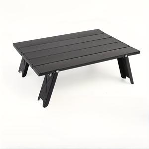 TEMU 1pc 초경량 휴대용 알루미늄 접이식 테이블 - 캠핑, 피크닉 및 야외 모험을 위한 컴팩트한 접이식 디자인, 내구성 및 조립이 용이함, 텐트 및 작은 공간에 적합함, 피크닉 액세서리, 현대적인 테이블 디자인, 튼튼한 테이블 탑