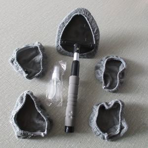 TEMU 윈드시ールド 청소 도구 - 5개 재사용 가능한 천 패드가 있는 확장 가능한 핸들 자동차 창문 청소기, 내부 및 외부 차량 유리 왁스 키트에 적합, 더러운 창문에 이상적