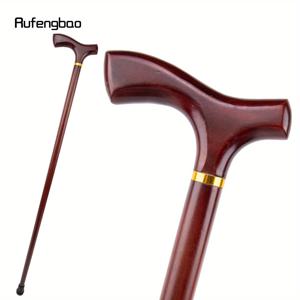 TEMU 레드 우든 싱글 조인트 패션 스틱 장식용 코스프레 파티 지팡이 할로윈 메이스 크러치 완드 크로시어 96cm