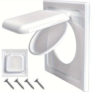 TEMU UV 저항 플라스틱, 쉬운 청소, 린트 스크린 없는 4인치 이중문 드라이어 벤트 커버 세트, 지붕용 야외 환기구, 홈 이스터 장식, 발렌타인데이 및 어머니날 선물로 완벽한 선택