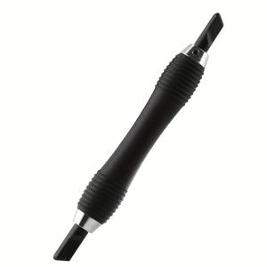 TEMU 듀얼팁 가죽 조각 펜 - 미세 및 거친 칼날 포함, 정밀한 DIY 인조가죽 텍스처 작업용, 그림 조각 및 공예 도구, 세련된 블랙 핸들 | 고품질 스틸, 인조가죽 작업 액세서리