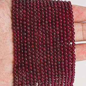 TEMU 4Mm 자연적인 어두운 빨간 garnet 부드러운 비즈 긴 줄 (약 100개) - 1월의 보석 | DIY 팔찌, 목걸이, 귀걸이, 반지 | 레트로 및 스타일 | 새해, 봄 장신구, 생일 선물, 어머니의 날