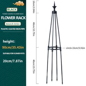 TEMU 4가지 사이즈 - 튼튼한 실내/외용 식물 클라이밍 트렐리스, 공간 절약형 수직식물 지지대 - 장미, 덩굴식물, 발란더 등에 이상적, 좁은 공간을 위한 견고한 베이스 & 슬림 디자인, 정원 액세서리, 내구성 강화, 도시 정원가들을 위한 가든 트렐리스