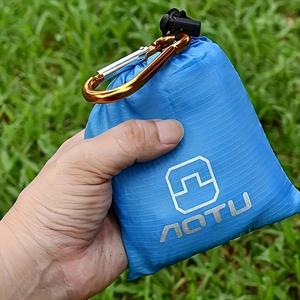 TEMU 1pc NOTU 컴팩트 캔버스 피크닉 매트 - 등산 버클이 있는 휴대용 야외 담요, 캠핑, 해변 및 여행을 위한 내구성 및 경량, 흰색 로고가 있는 검정색, 60.24in*56.3in, 캠핑 액세서리|캠핑매트