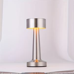 TEMU 모던 메탈 오피스 앰비언트 데스크 램프, 터치식 삼색 조절 가능 - 에너지 절약형 LED 라이트, 사무실/침실/스터디룸/거실/파티 장식용