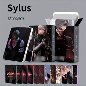 TEMU 55개/박스 실러스/진 체 애니메이션 캐릭터 포스트카드 시리즈 - 