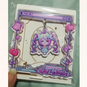 TEMU 2D 플랫한 한정판 NEEDY GIRL OVERDOSE 아크릴 스탠드 - 스케반 샤치쿠-찬 애니메이션 데스크 장식 | 금색 경계가 있는 밝은 파스텔 디자인 | 애니메이션 팬을 위한 완벽한 선물 | 가정 및 사무실, 애니메이션 방 장식에 이상적