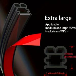 TEMU 5m 범용 자체 접착 도어 시일 스트립, 스폰지 고무 방수 스트립, 자동차, 트럭, SUV, RV, 보트에 적합 - 창문 및 문에 적합, 소음 감소 효과