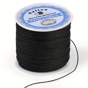 TEMU 0.5mm 팔찌 끈, 팔찌 제작용 비딩 실 116야드, 주얼리 제작용 왁스 코드, 왁스 폴리에스터 끈, 주얼리 제작용 우정 팔찌 재료