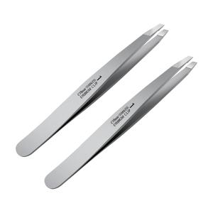 TEMU 2pcs 정밀 각도 트위저 세트 - 전문가용 스테인레스 스틸, 눈썹 모양, 얼굴 털, 자란 털 및 흑헤드 제거에 이상적 - 내구성 및 손잡이 디자인, 전기를 사용하지 않고 사용