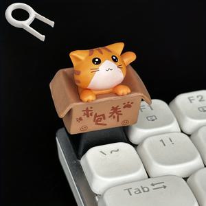 TEMU 2개 KK-Cokio 할로윈 키보드 키패스 - 붕대 머리 캐릭터가 있는 크로스-슬롯 디자인, 보라색 베이스 & 풀컬러 만화 스타일, 기계식 키보드용 내구성 ABS 소재 (OEM 높이), 축제 분위기 키보드 장식, 재미있는 미학