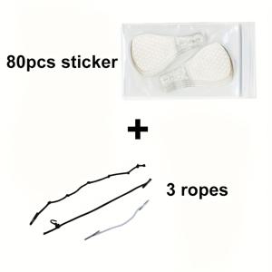 TEMU 80개입 얼굴 리프트 테이프 - 투명 얇은 V라인 라이트 베이지, 턱라인, 이중턱 개선용 | 일상 사용 가능한 무취 임시 얼굴 리프트 테이프