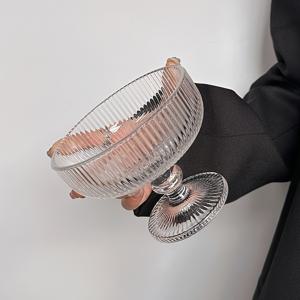 TEMU 1/3/6개 250ml 레트로 인장 유리 디저트 샐러드 과자 케이크 볼 홈 파티 웨딩에 적합