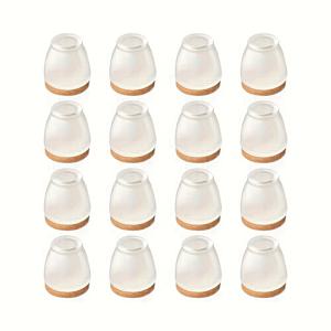 TEMU 16개 의자 다리 바닥 보호대, 바 스툴 발 캡, 원목 바닥 및 식탁 의자용 펠트 패드 포함|발받침대|식탁의자커버