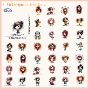 TEMU 36개 세트 독특한 DIY 아이언온 전사 스티커 - 36가지 디자인 (모자, 안경, 동물) 티셔츠, 청바지, 마스크, 백팩용 세탁 가능한 플라스틱 솔 데칼 - 열프레스 불필요, 내구성 패치, 창의적인 액세서리 장식, 생생한 컬러 다양